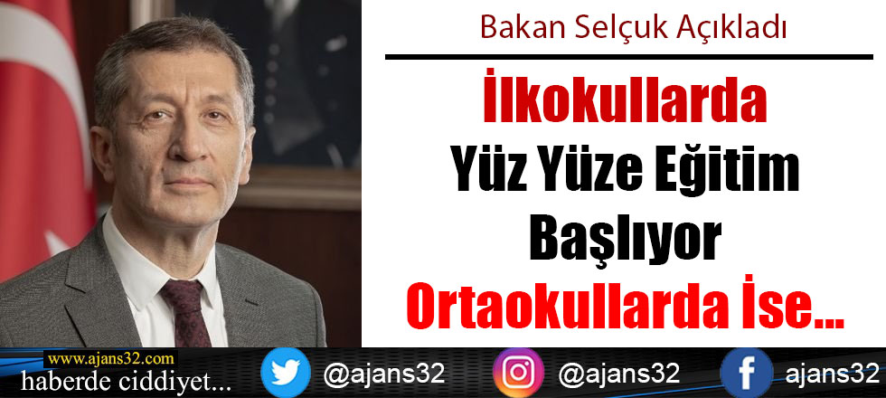 İlkokullarda Yüz Yüze Eğitim Başlıyor