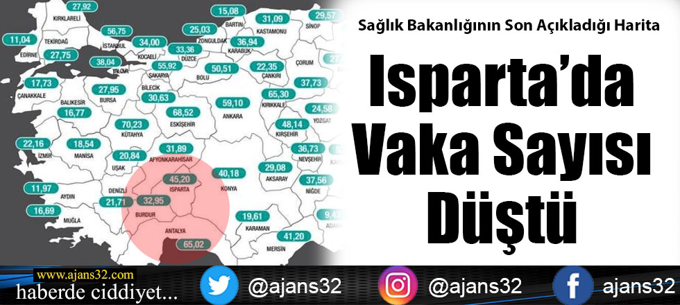 Isparta'da Vaka Sayısı Düştü