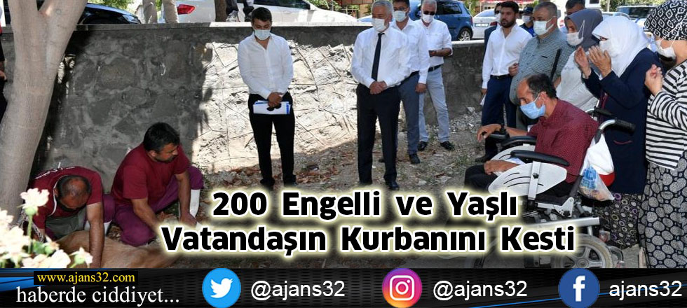 200 Engelli ve Yaşlı Vatandaşın Kurbanını Kesti