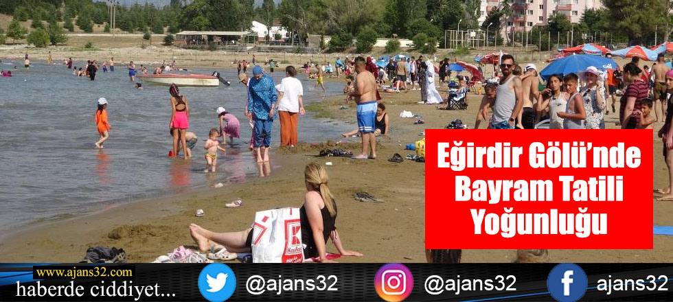 Eğirdir Gölü’nde Bayram Tatili Yoğunluğu