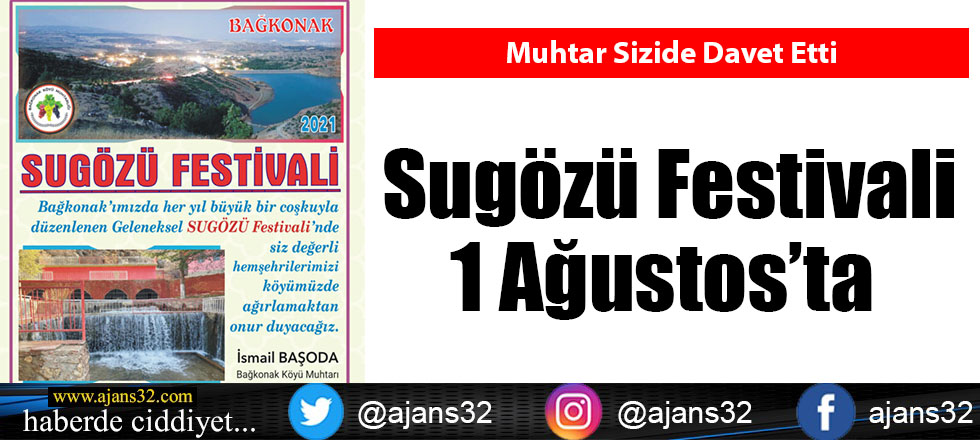 Sugözü Festivali 1 Ağustos'ta