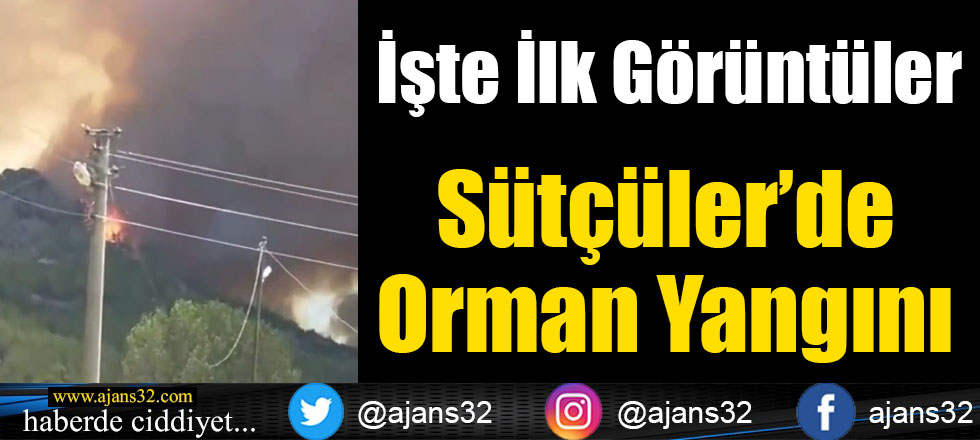 Sütçüler'de Orman Yangını / İşte İlk Görüntüler