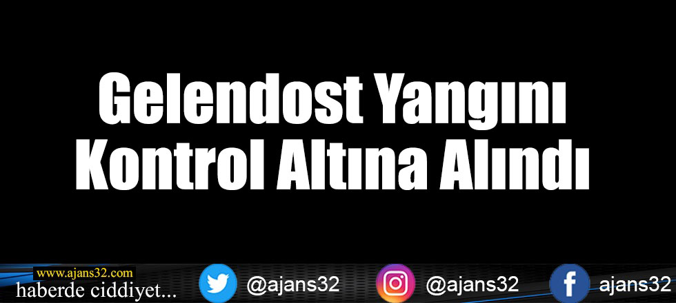 Gelendost Yangını Kontrol Altına Alındı