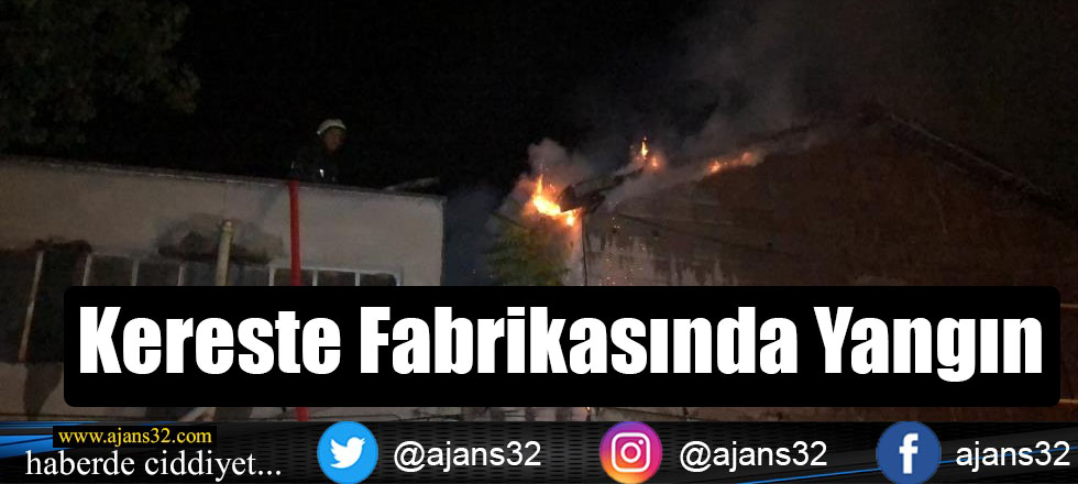 Kereste Fabrikasında Yangın