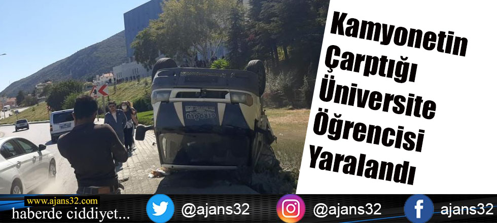 Kamyonetin Çarptığı Üniversite Öğrencisi Yaralandı