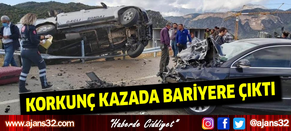 Bariyerlere aslı kaldı