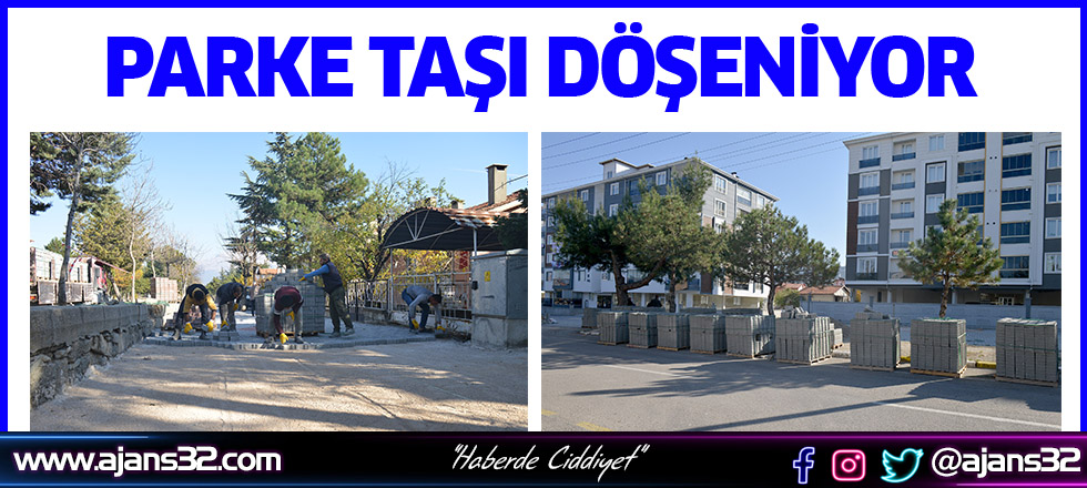 Parke Taşı Döşeniyor