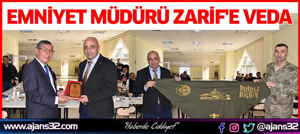 Emniyet Müdürü Zarif'e Veda