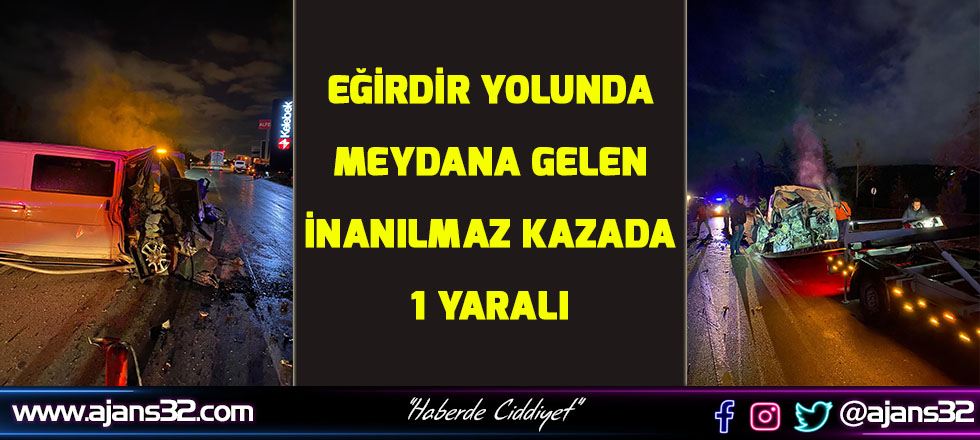 Hurdaya Dönen Araçtan Yaralı Olarak Kurtuldu