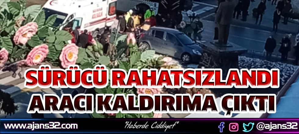Sürücü Rahatsızlandı Aracı Kaldırıma Çıktı