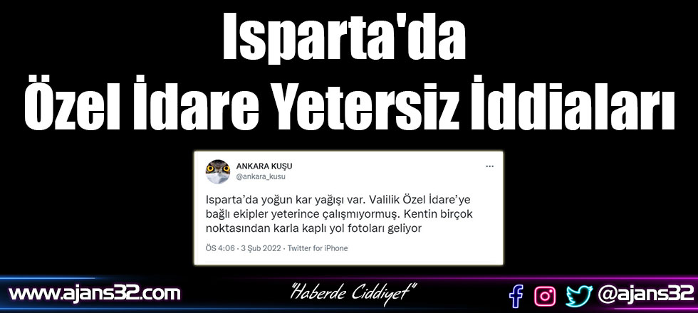 Isparta'da Özel İdare Yetersiz İddiaları