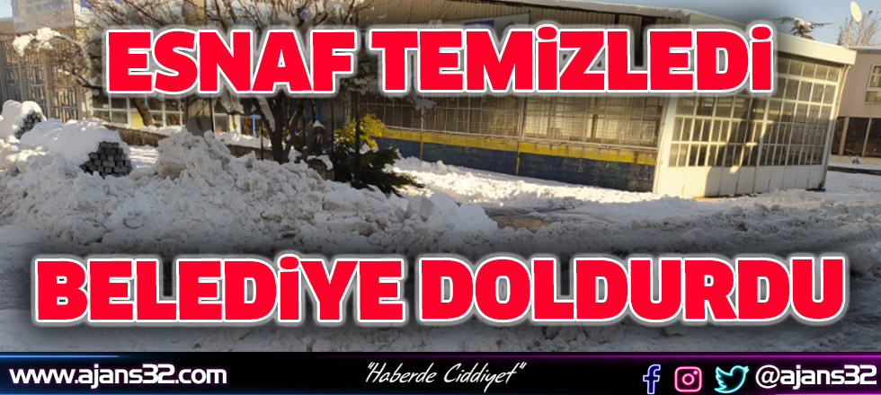 Esnaf Temizledi Belediye Doldurdu