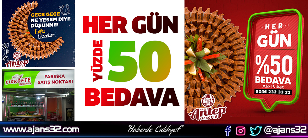 Her Gün Yüzde 50 Bedava