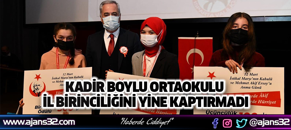 Kadir Boylu Ortaokulu İl Birinciliğini Yine Kaptırmadı