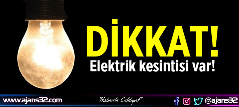 Isparta ve Yalvaç'ta  Elektrik Kesintisi