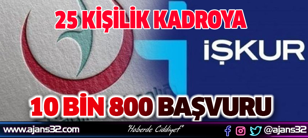 25 Kişilik Kadroya 10 bin 800 Başvuru