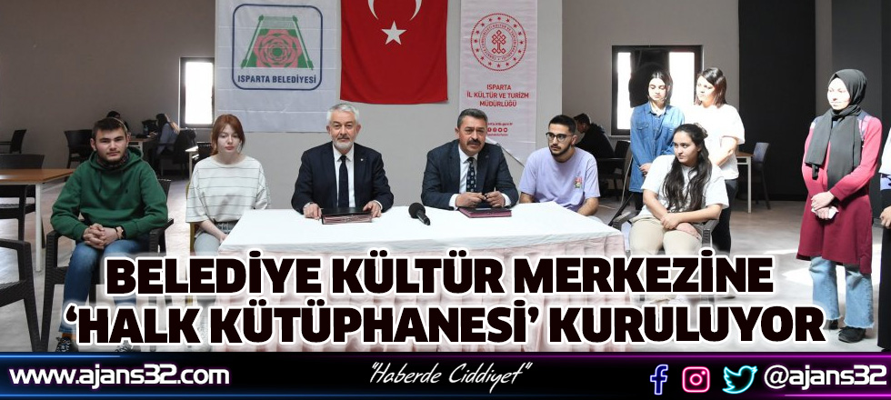 Belediye Kültür Merkezine Halk Kütüphanesi Kuruluyor