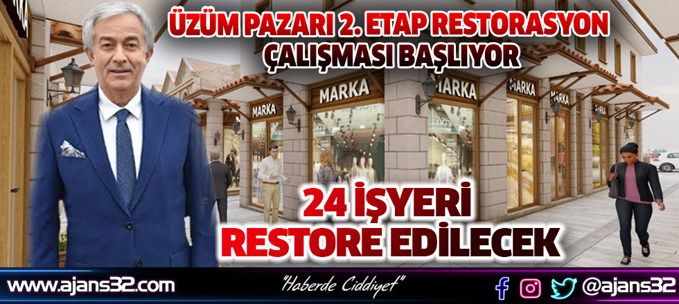 Üzüm Pazarı İkinci Restorasyon Çalışması Başlıyor