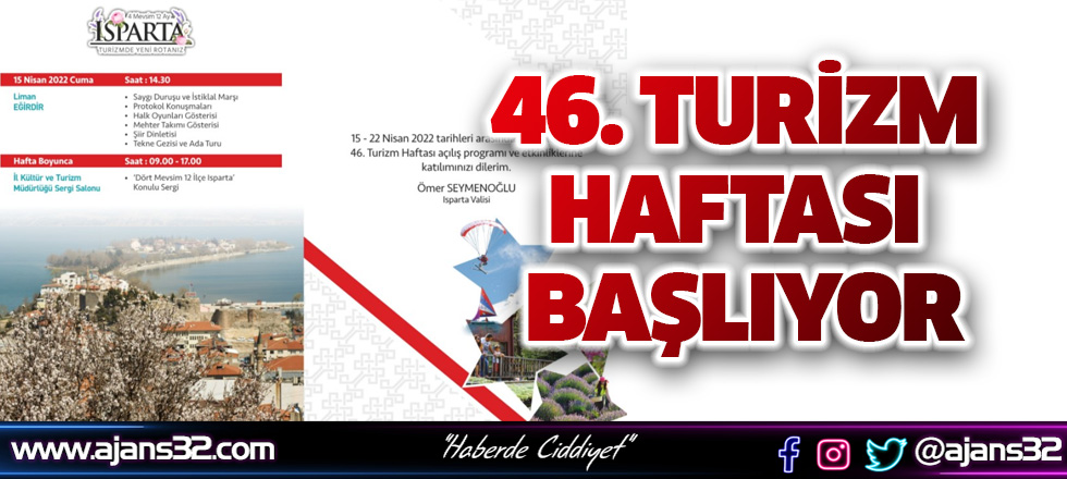 46.Turizm Haftası Başlıyor