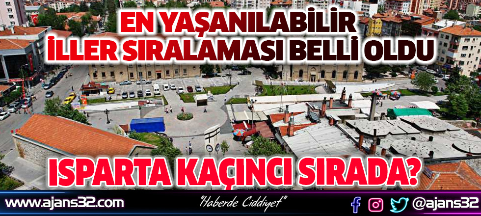 En Yaşanılabilir İller Sıralaması Belli Oldu