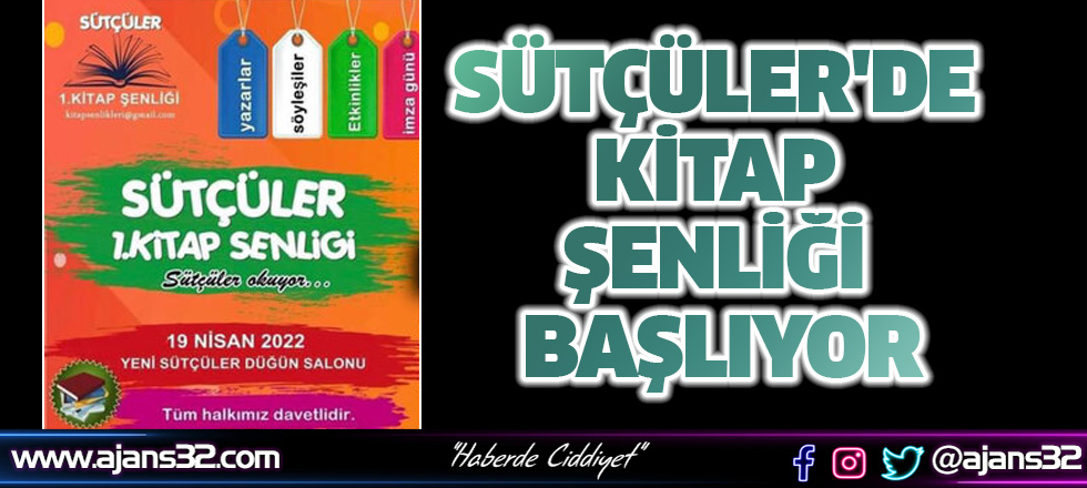 Sütçüler'de Kitap Şenliği Başlıyor