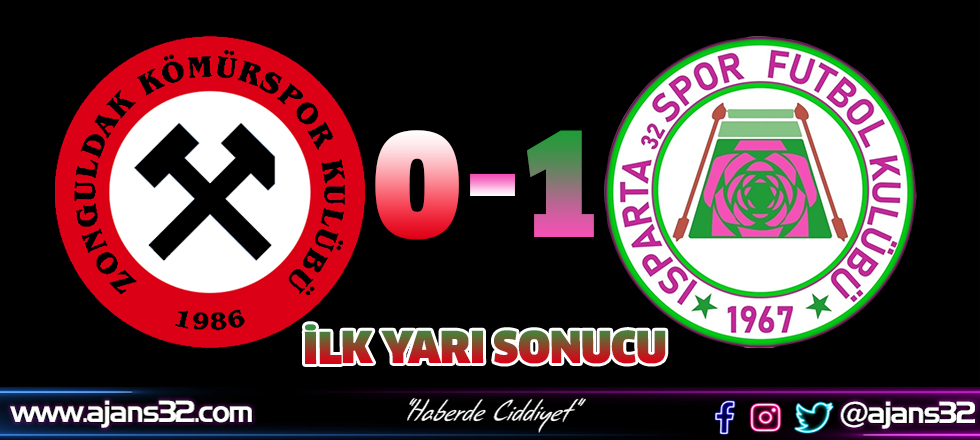 Zonguldak Kömürspor 0 - 1 Ispartaspor (İlk Yarı Sonucu)
