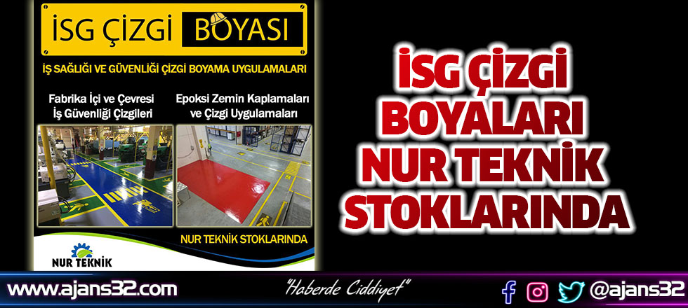 İSG Çizgi Boyaları Nur Teknik Stoklarında