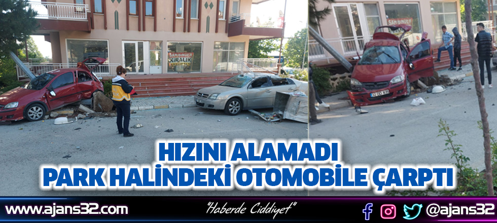 Park Halindeki Otomobile Çarptı