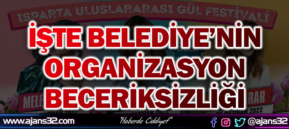 İşte Belediye'nin Organizasyon Beceriksizliği