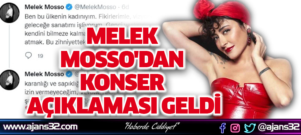 Melek Mosso'dan Konser Açıklaması Geldi