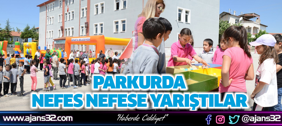 Parkurda Nefes Nefese Yarıştılar