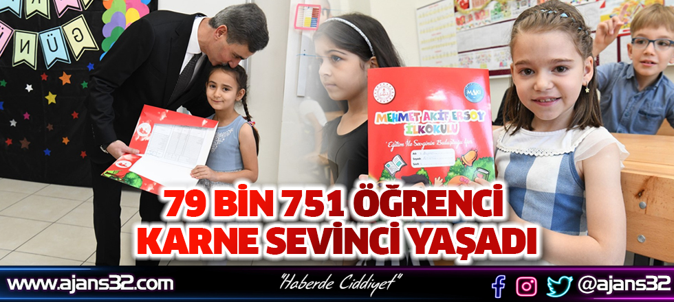 79 Bin 751 Öğrenci Karne Sevinci Yaşadı