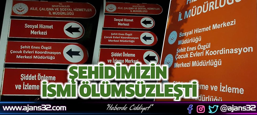 Şehidimizin İsmi Ölümsüzleşti