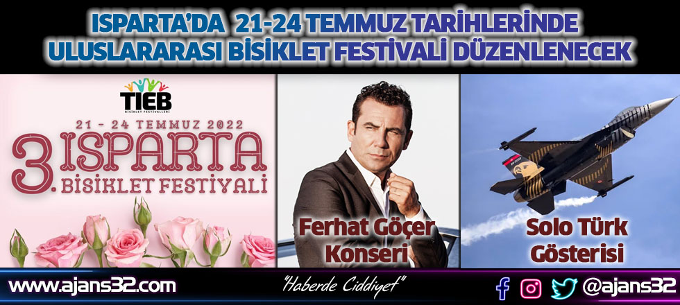 Isparta'da Bisiklet Festivali Düzenlenecek