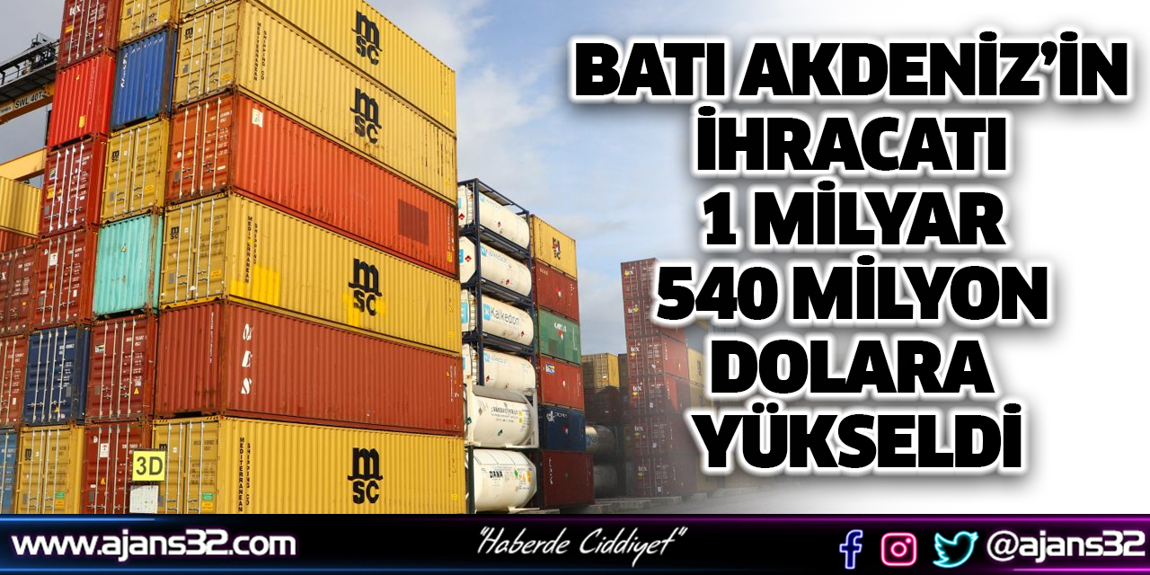 Batı Akdeniz’in İhracatı 1 Milyar 540 Milyon Dolara Yükseldi