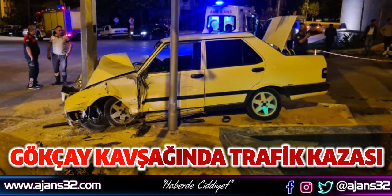 Gökçay Kavşağında Trafik Kazası