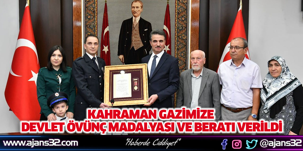 Kahraman Gazimize Devlet Övünç Madalyası ve Beratı Verildi