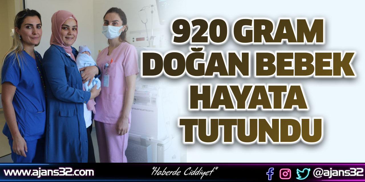 920 Gram Doğan Bebek Hayata Tutundu