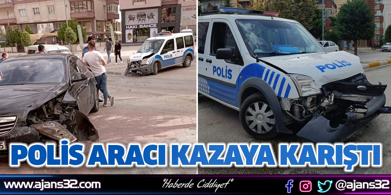 Polis Aracı Kazaya Karıştı