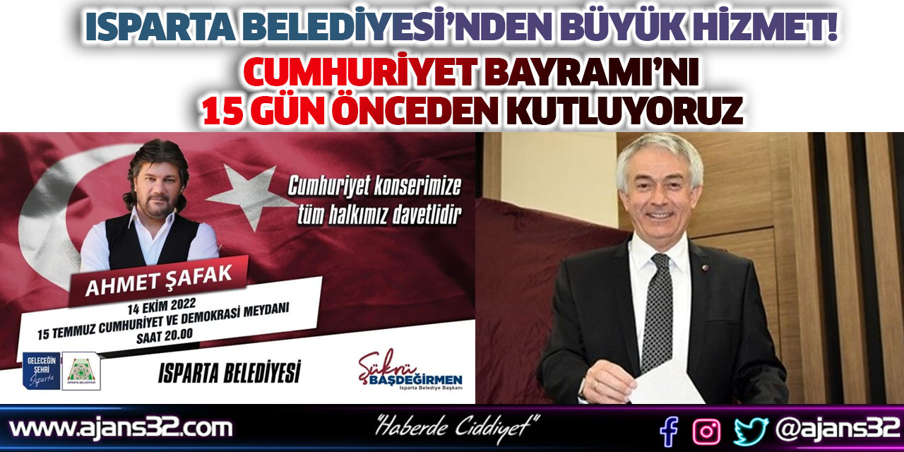 Isparta Belediyesi'nden Büyük Hizmet