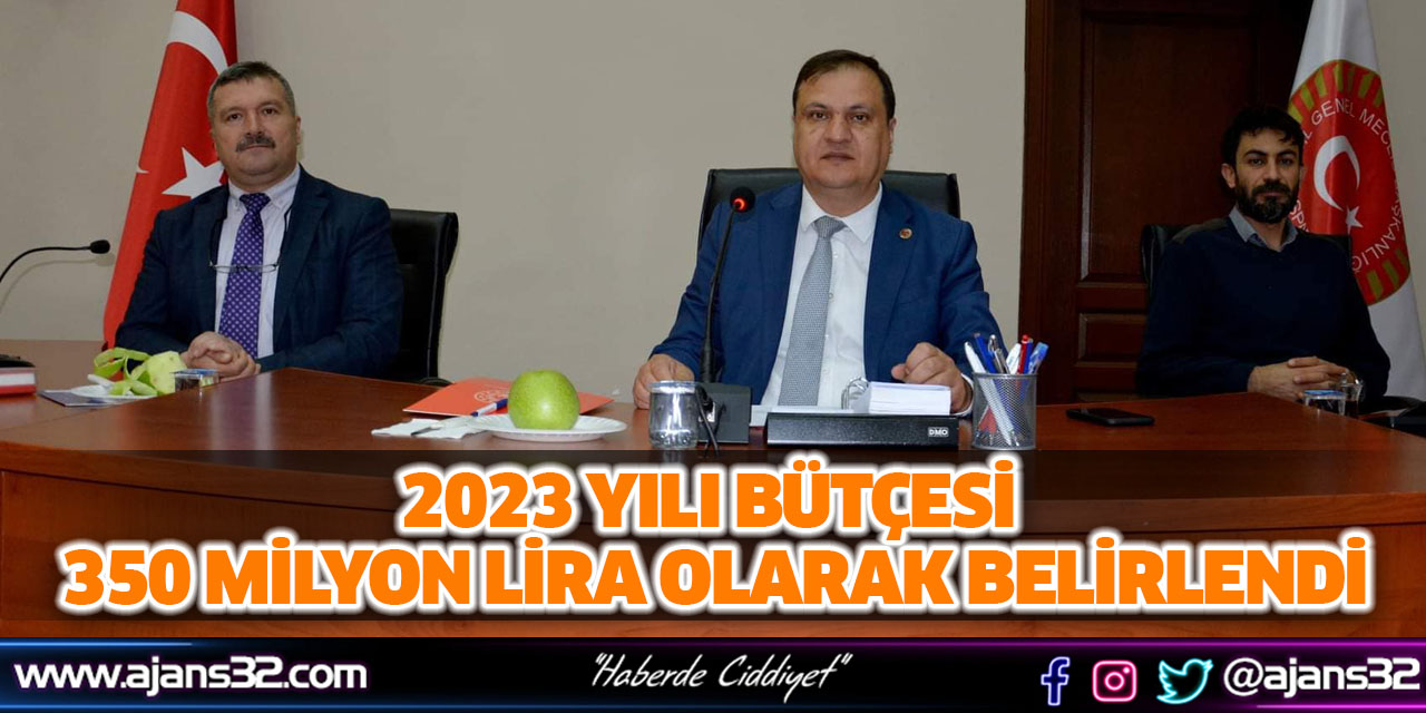 2023 Yılı Bütçesi 350 Milyon Lira Olarak Belirlendi