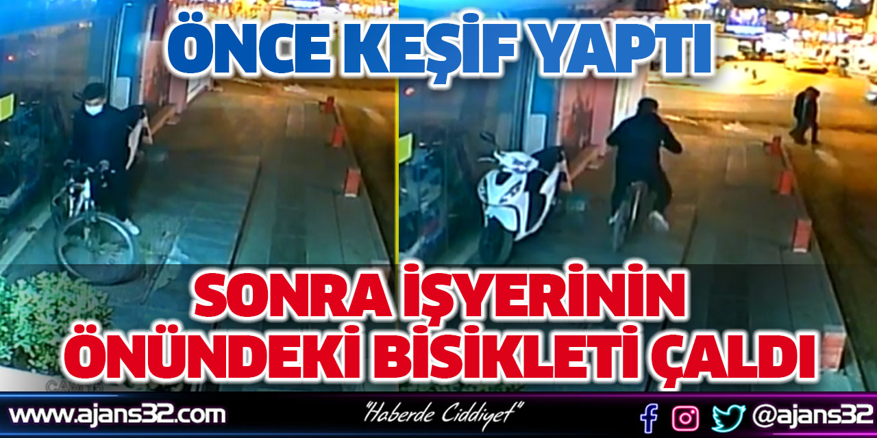 İşyerinin Önündeki Bisikleti Çaldı