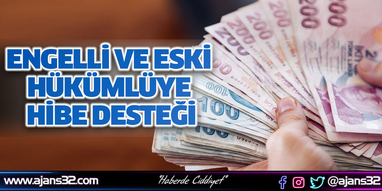 Engelli ve Eski Hükümlüye Hibe Desteği