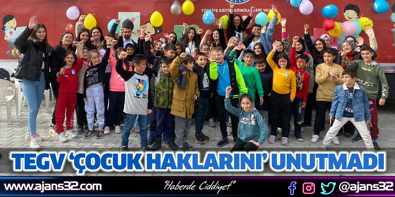 TEGV Çocuk Haklarını Unutmadı