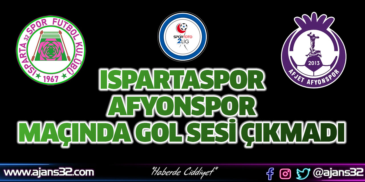Ispartaspor Sahasında Afyonspor'la Berabere Kaldı