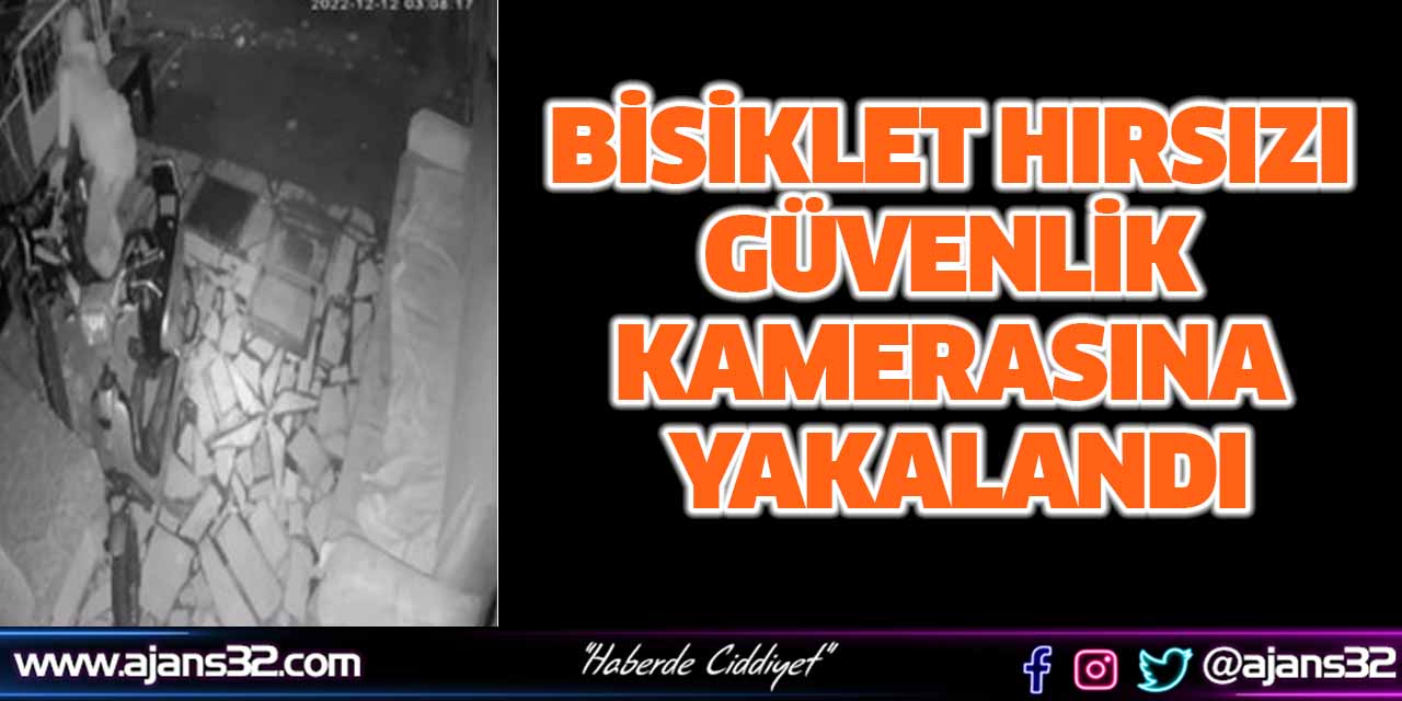 Bisiklet Hırsızı Güvenlik Kamerasına Yakalandı