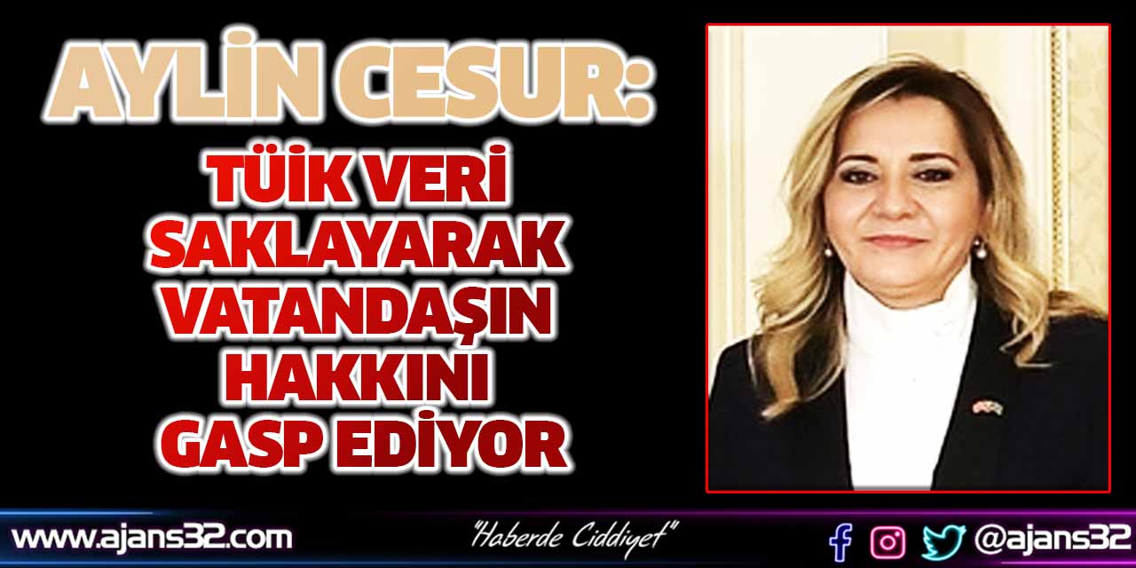 Aylin Cesur “TÜİK Veri Saklayarak Vatandaşın Hakkını Gasp Ediyor”