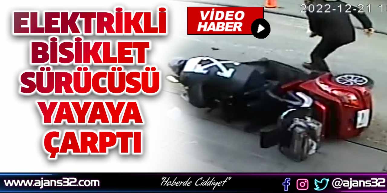 Elektrikli Bisiklet Yayaya Çarptı