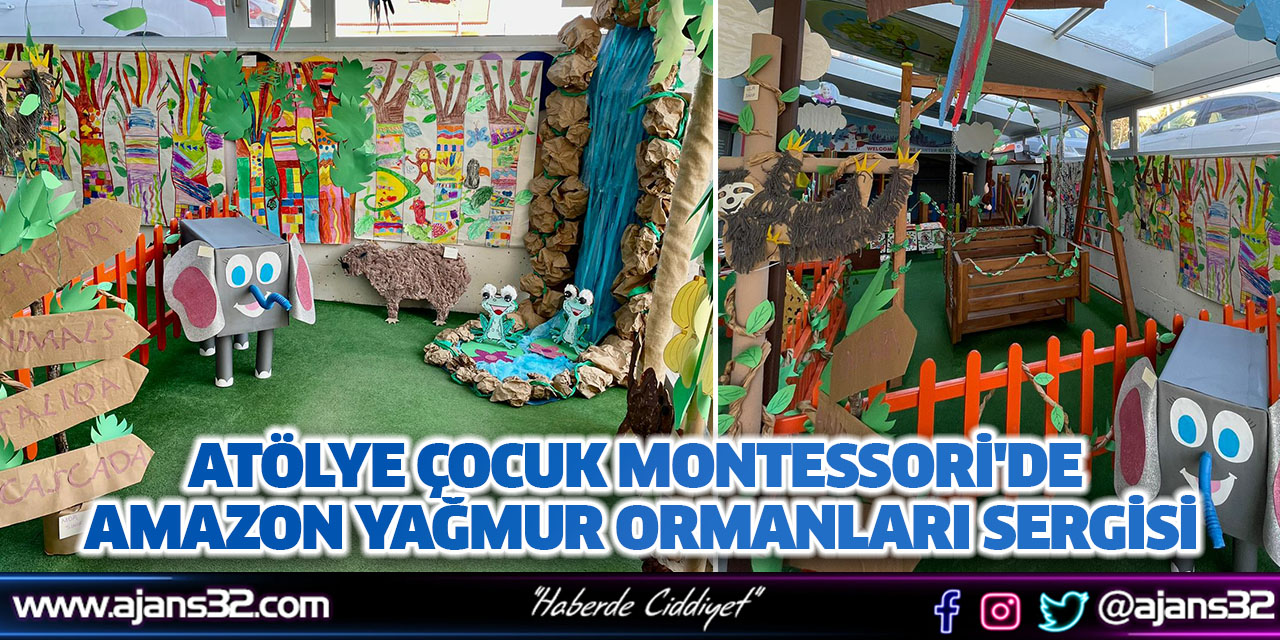 Atölye Çocuk Montessori'de Amazon Yağmur Ormanları Sergisi