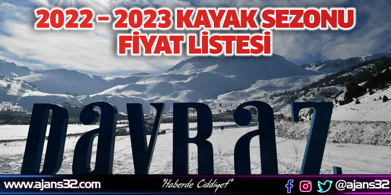 Davraz Kayak Merkezi Kayak Sezonu Fiyat Listesi